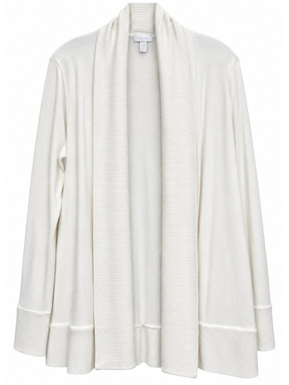 Beyond Yoga Soften Up Cardigan Women’s Small Off White Open Front Pockets Flawed